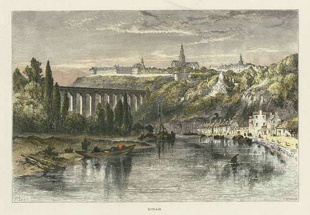 France, Dinan view, 1875